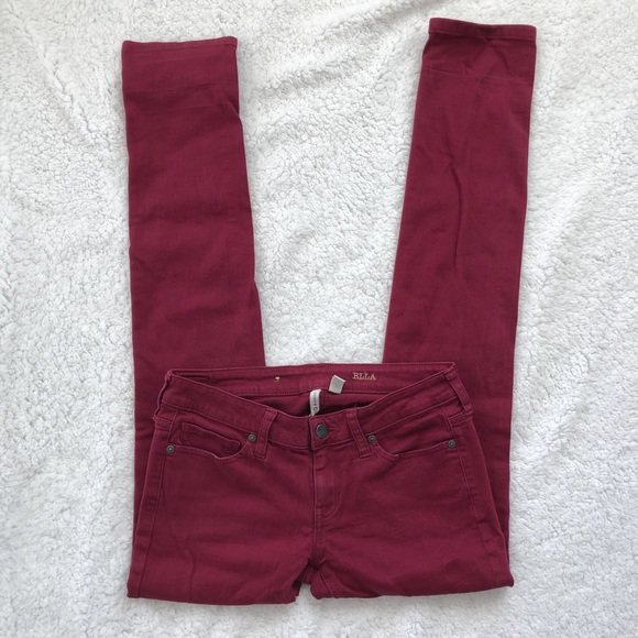 Mango burgundy Ella jeans size 8 - Picture 2 of 5